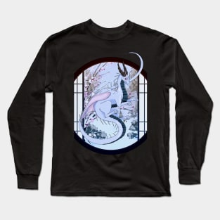 Blue Dragon With Background Long Sleeve T-Shirt